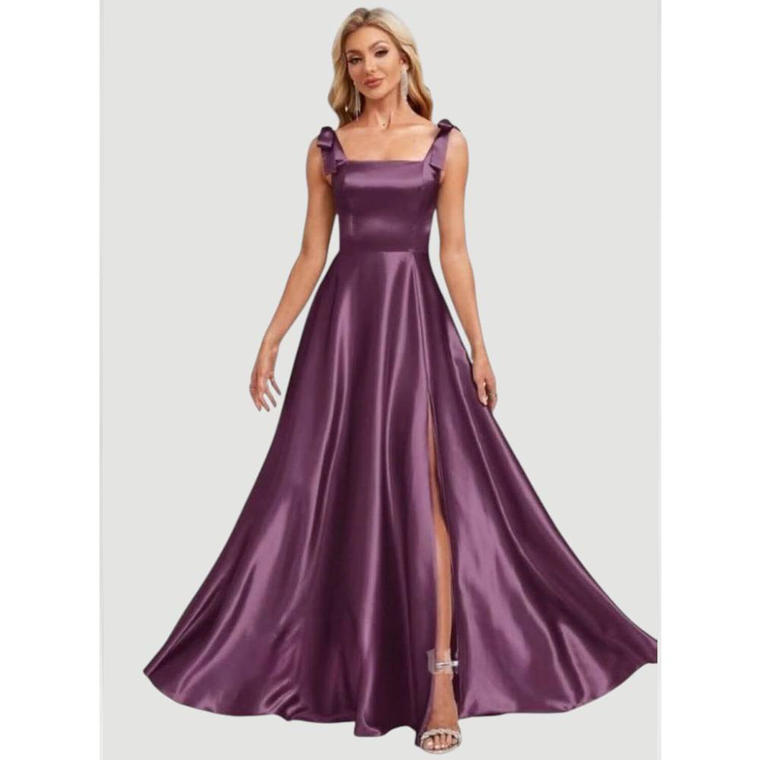 Vestido Maxi Satin - Bianca image number 0.0