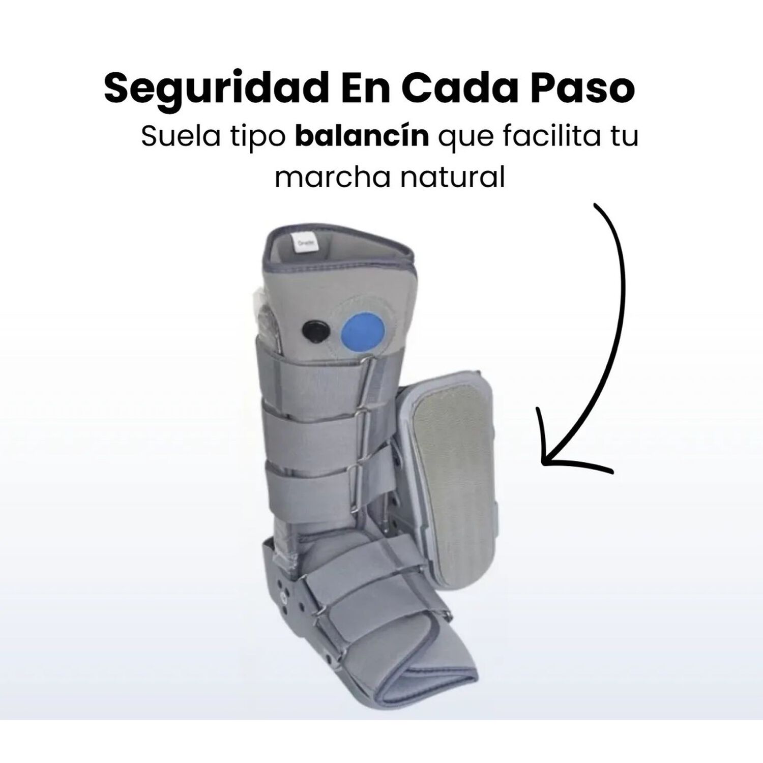 Bota Ortop&eacute;dica Larga Cam Walker Alta Para Pie Oneder Talla S image number 6.0