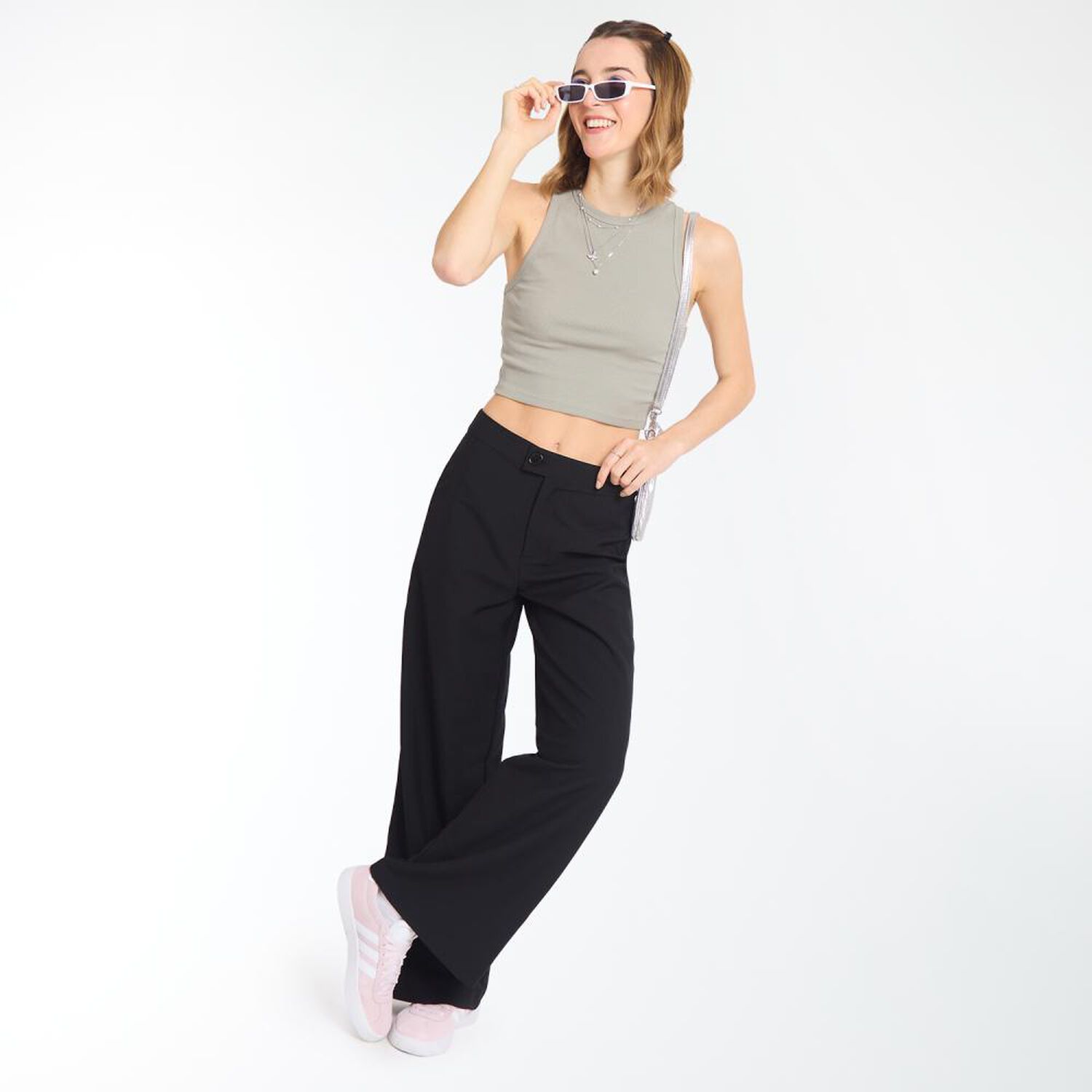 Pantal&oacute;n Tiro Medio Palazzo Mujer Freedom image number 1.0