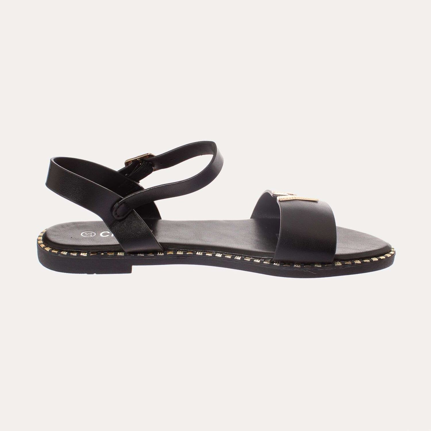 Sandalia Negro V&iacute;a Franca Art. 5kd79black image number 3.0