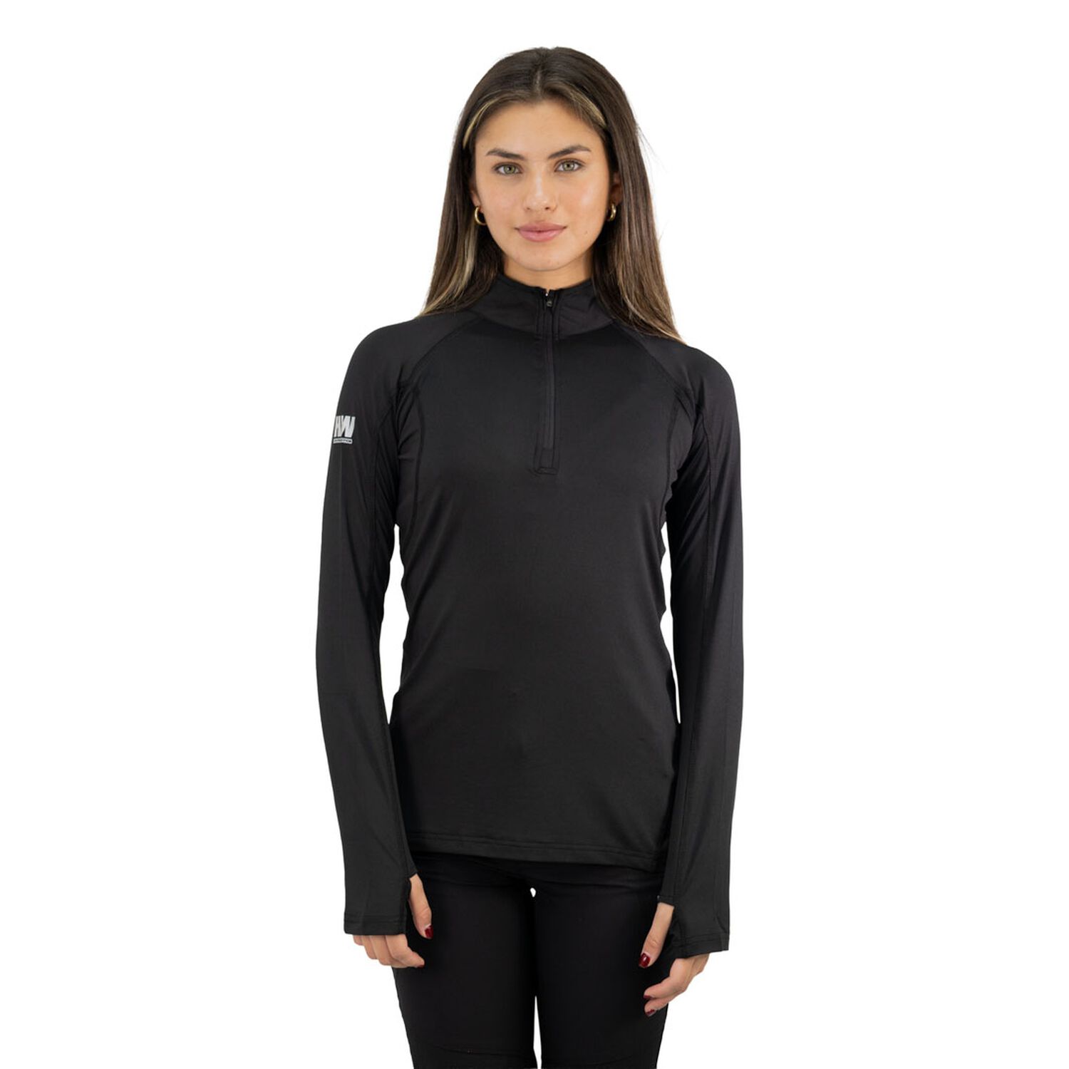 Polera Dry Fit Hw Spx Manga Larga Mujer Black image number 0.0