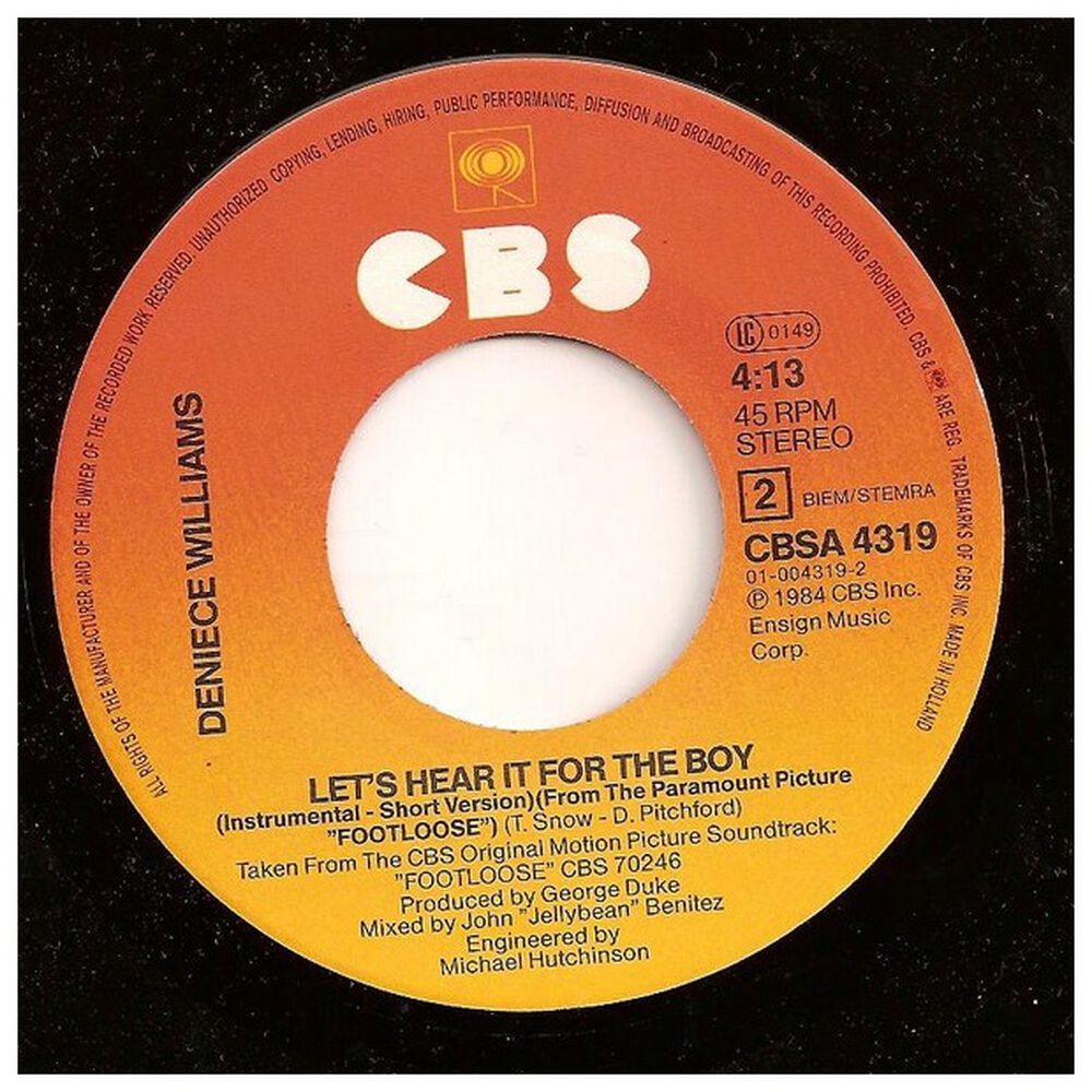 Deniece Williams - Let's Hear It For The Boy | 7'' Single Vinilo Usado image number 3.0