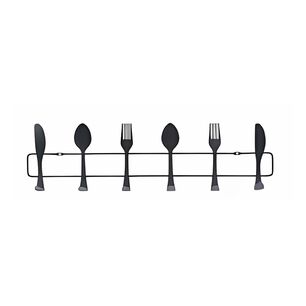 Soporte Para Cubiertos 8 Ganchos Organizador De Utensilios