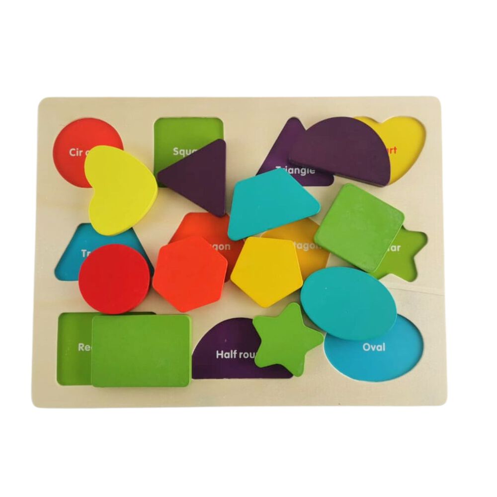 Tabla De Encaje 3d Con Figuras Geométricas 30cm Para Niños image number 0.0
