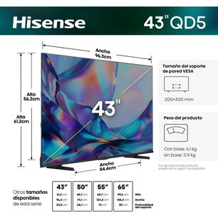 Qled 43" Hisense 43QD5SV / Ultra HD 4K / Smart TV