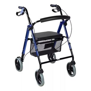 Andador 4 Ruedas Con Asiento Y Canasto Aluminio Liviano 1004d