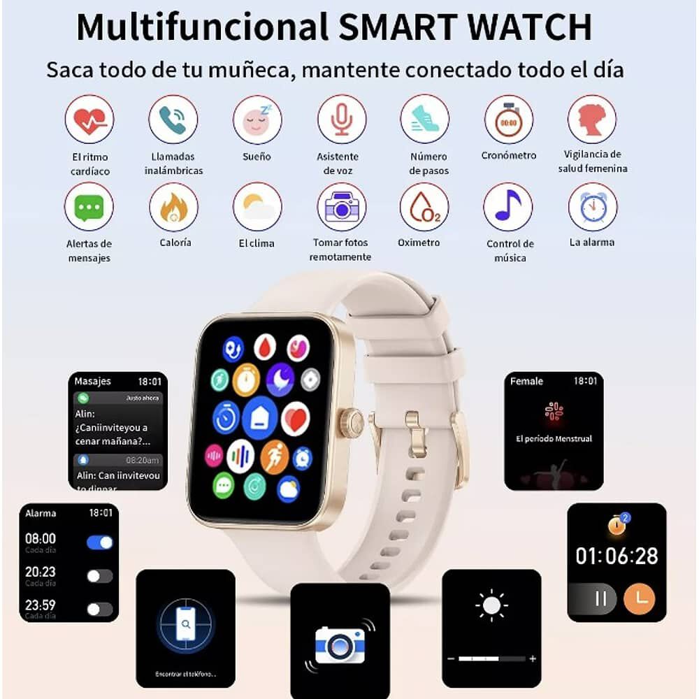 Elegante Smartwatch Mujer Reloj Inteligente Alexa Llamadas image number 2.0