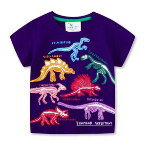 Polera Niño Algodón Manga Corta Jump Kids Dinosaurios 2 A 7 Años