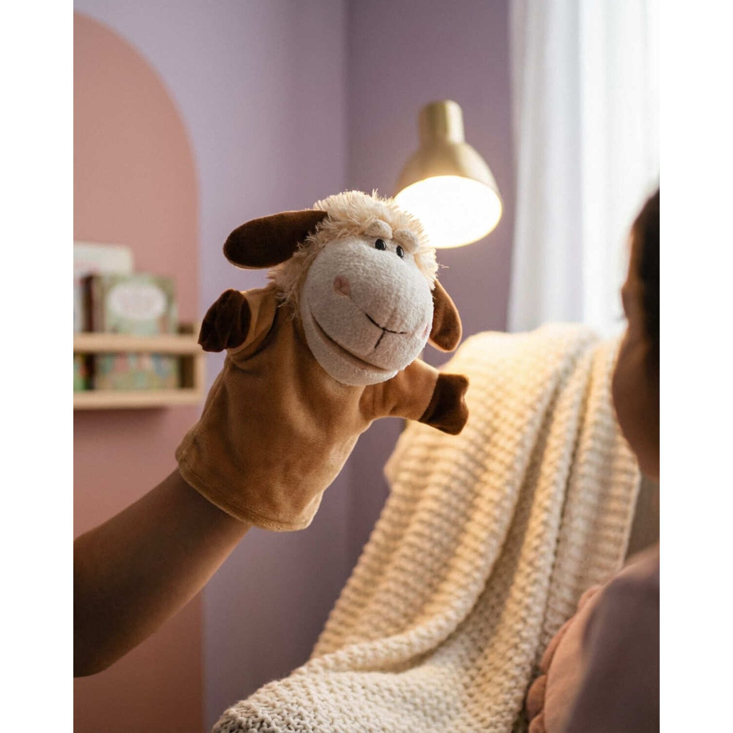 Peluche Titere Animal Zorro Vaca Leon Oveja Rana Lobo image number 21.0
