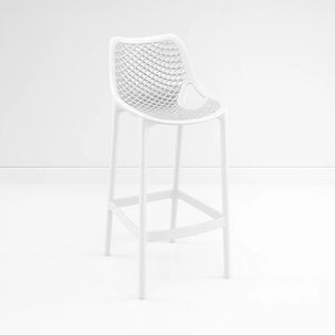 Taburete Piso De Bar Terraza Exterior Air Berl&iacute;n - Blanco