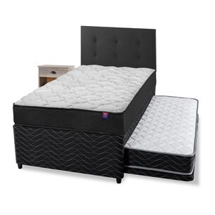Cama Nido Flex Therapedic Plus / 1.5 Plazas / Base Normal + Set De Maderas