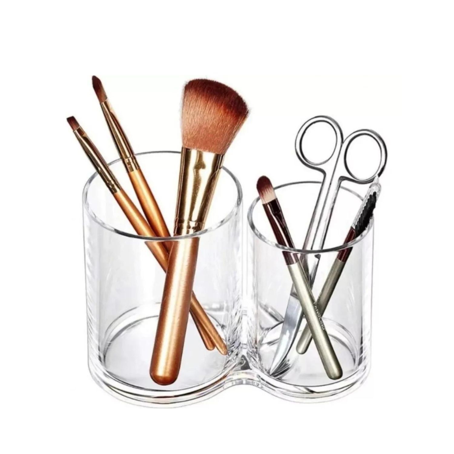 Organizador Maquillajes Cilindrico Doble Brochas 15cm image number 0.0