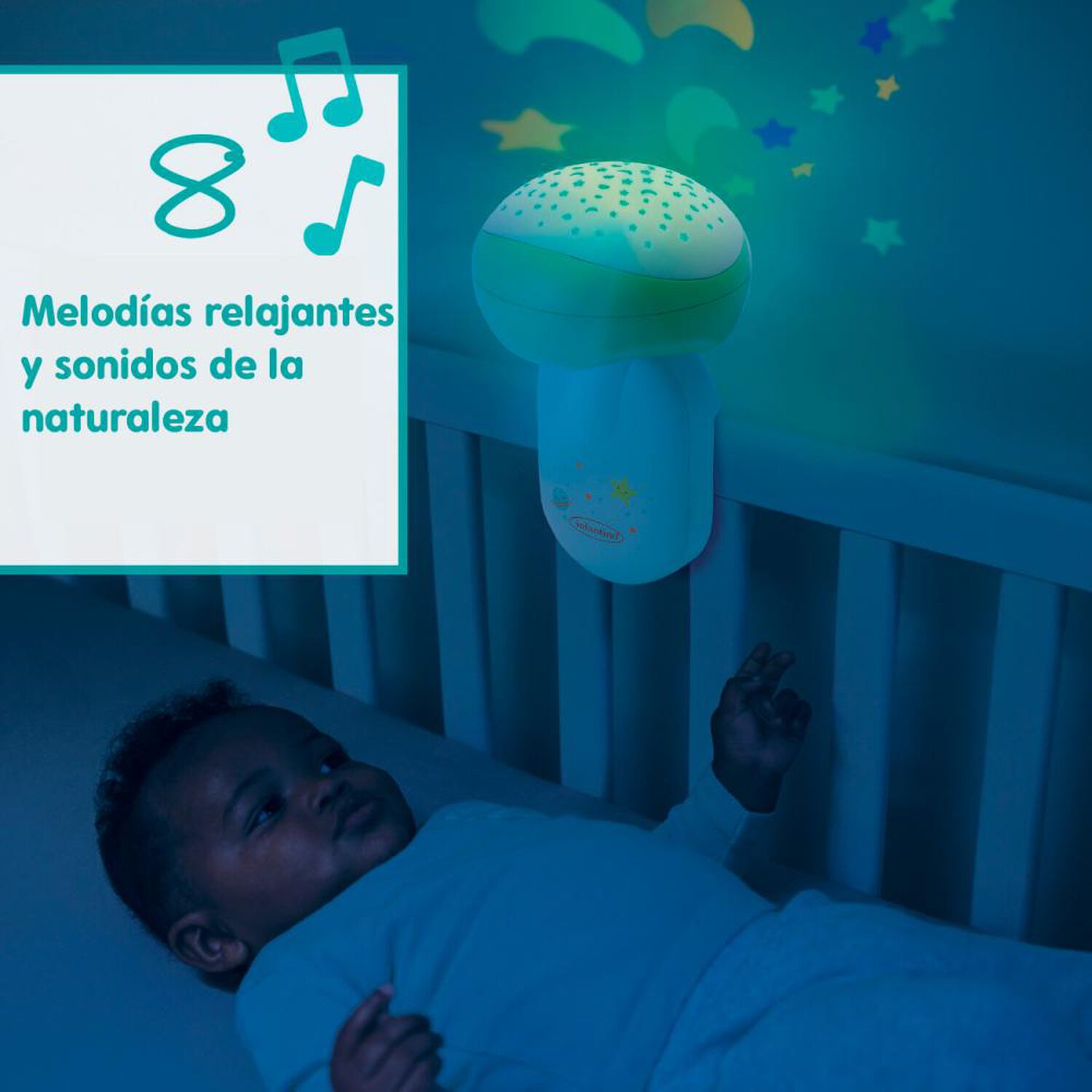 M&oacute;vil Proyector Musical Bebesit 3 En 1 Verde Infantino image number 2.0