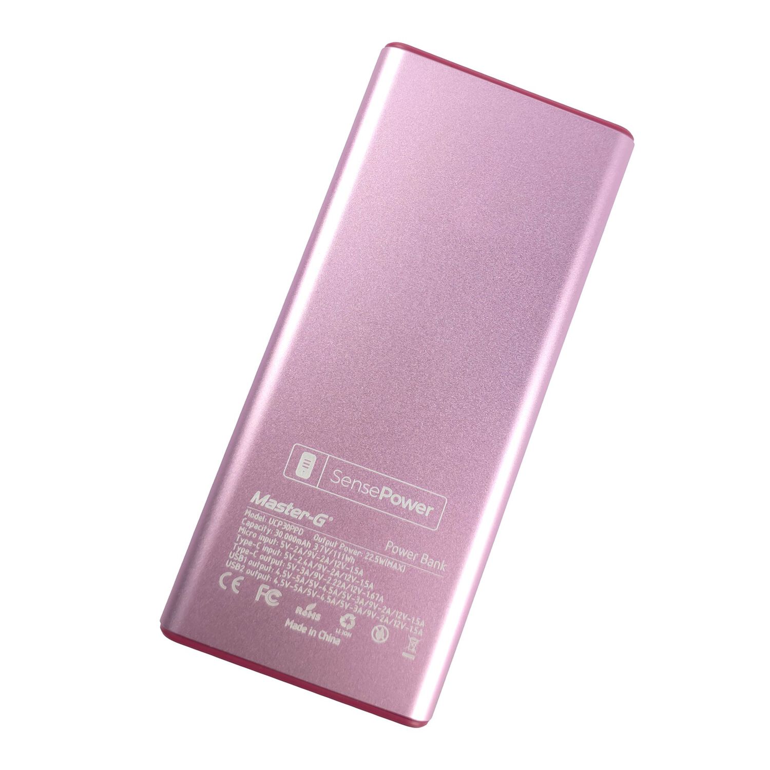 Bater&iacute;a Externa Power Bank 30000 Mah 22.5w Ucp30ppd Rosada image number 6.0