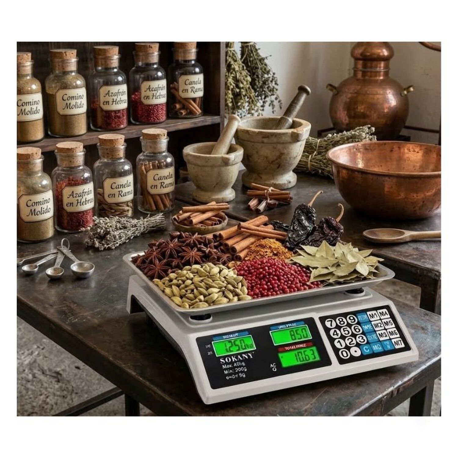 Balanza Digital Comercial 40kg Con Bateria image number 2.0