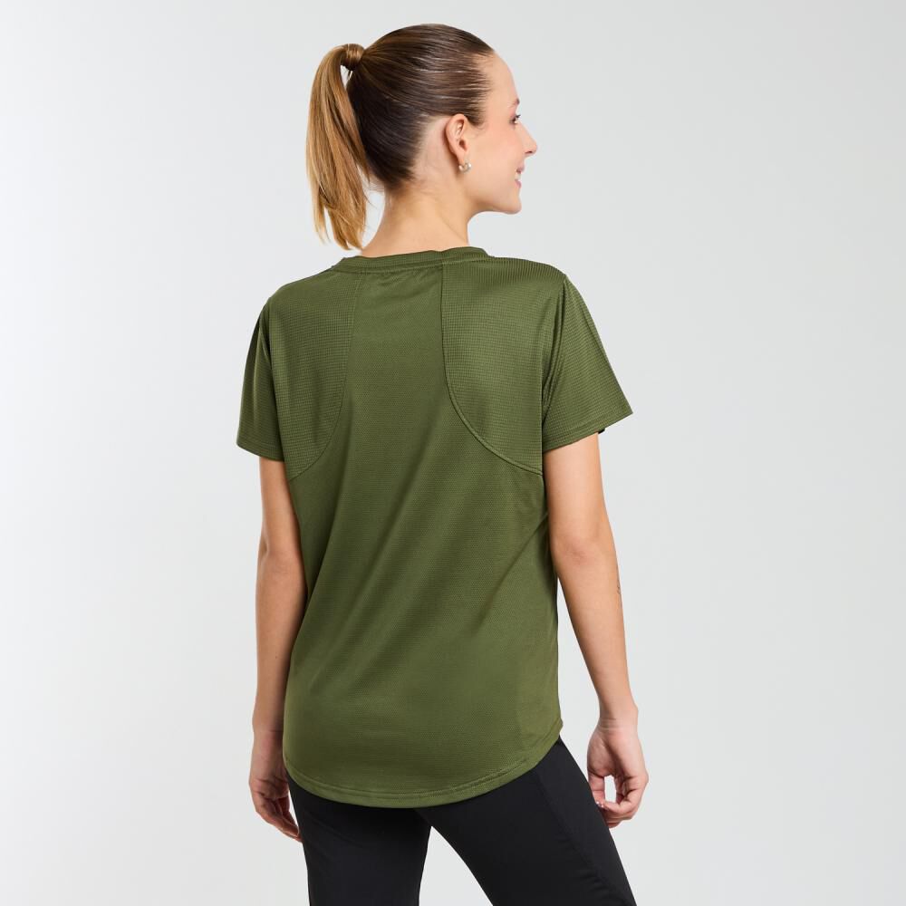 Polera Lisa Manga Corta Cuello Redondo Mujer Wetland image number 3.0