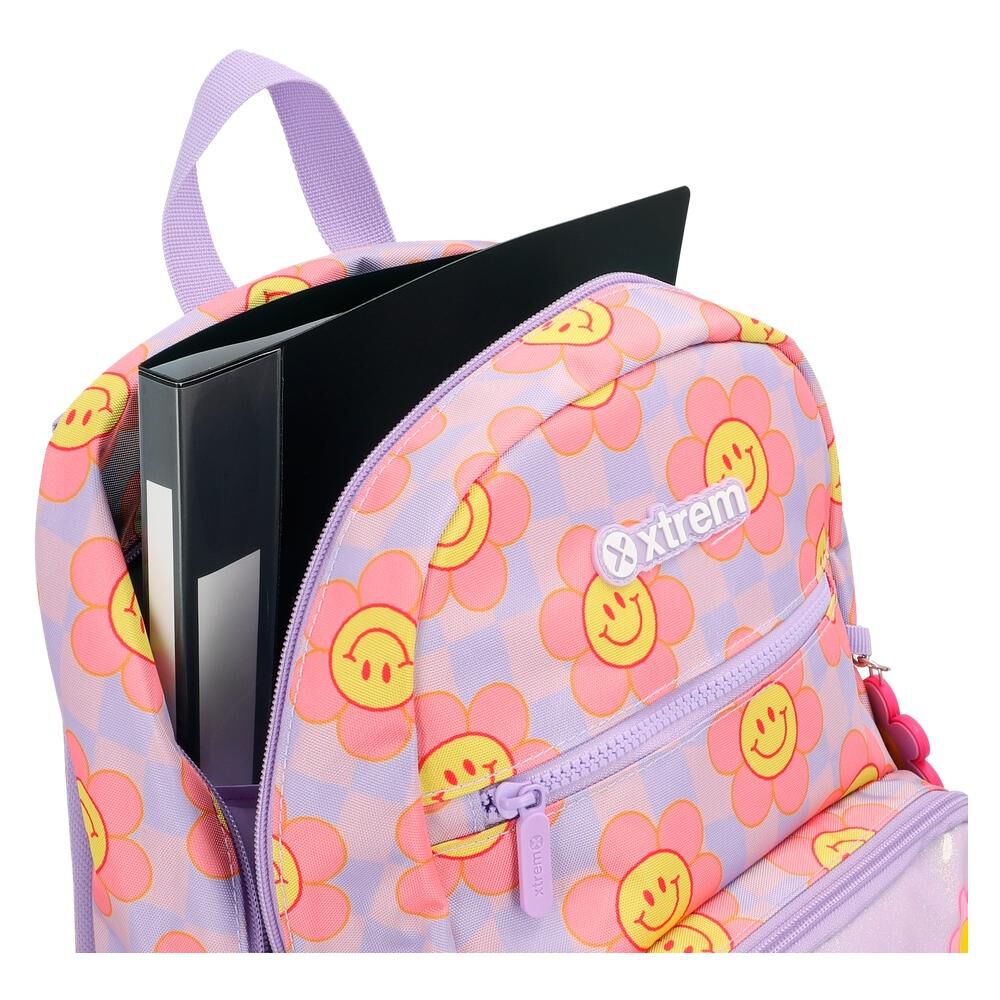 Mochila Xtrem Bolt 6xt Flores Lila image number 6.0