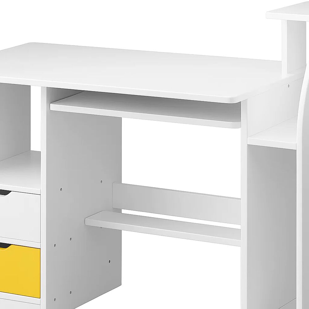 Escritorio Con Cajones Y Repisas Blanco Buenos Aires image number 9.0