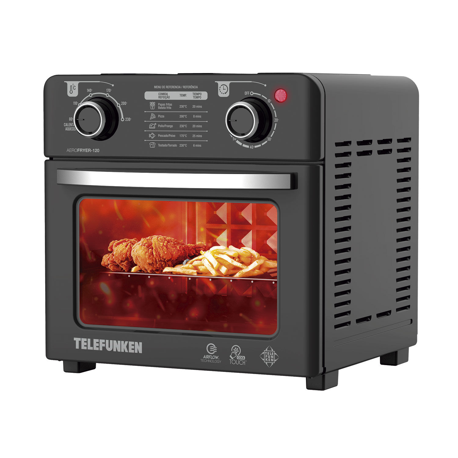 Horno Freidora De Aire Telefunken 12lts Aerofryer 120