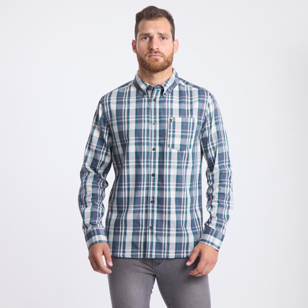 Camisa Estampada Regular Manga Larga Hombre Peroe image number 0.0