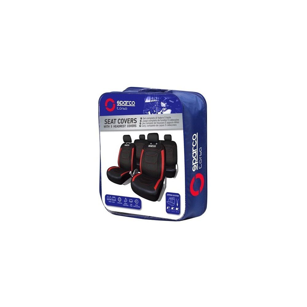 Fundas Cubreasiento Sparco Universal Negro Poliester 406- Sp image number 2.0