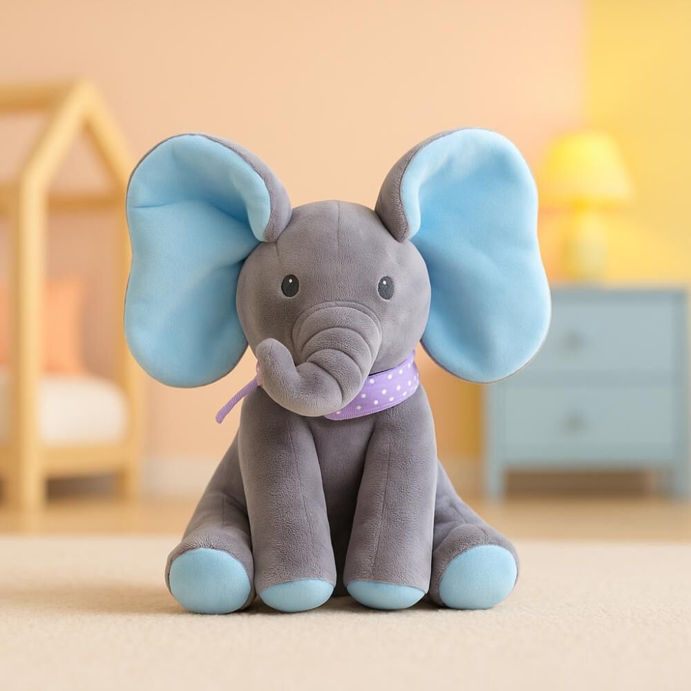 Peluche Interactivo Animado Musica + Juego Elefante Bebe image number 0.0