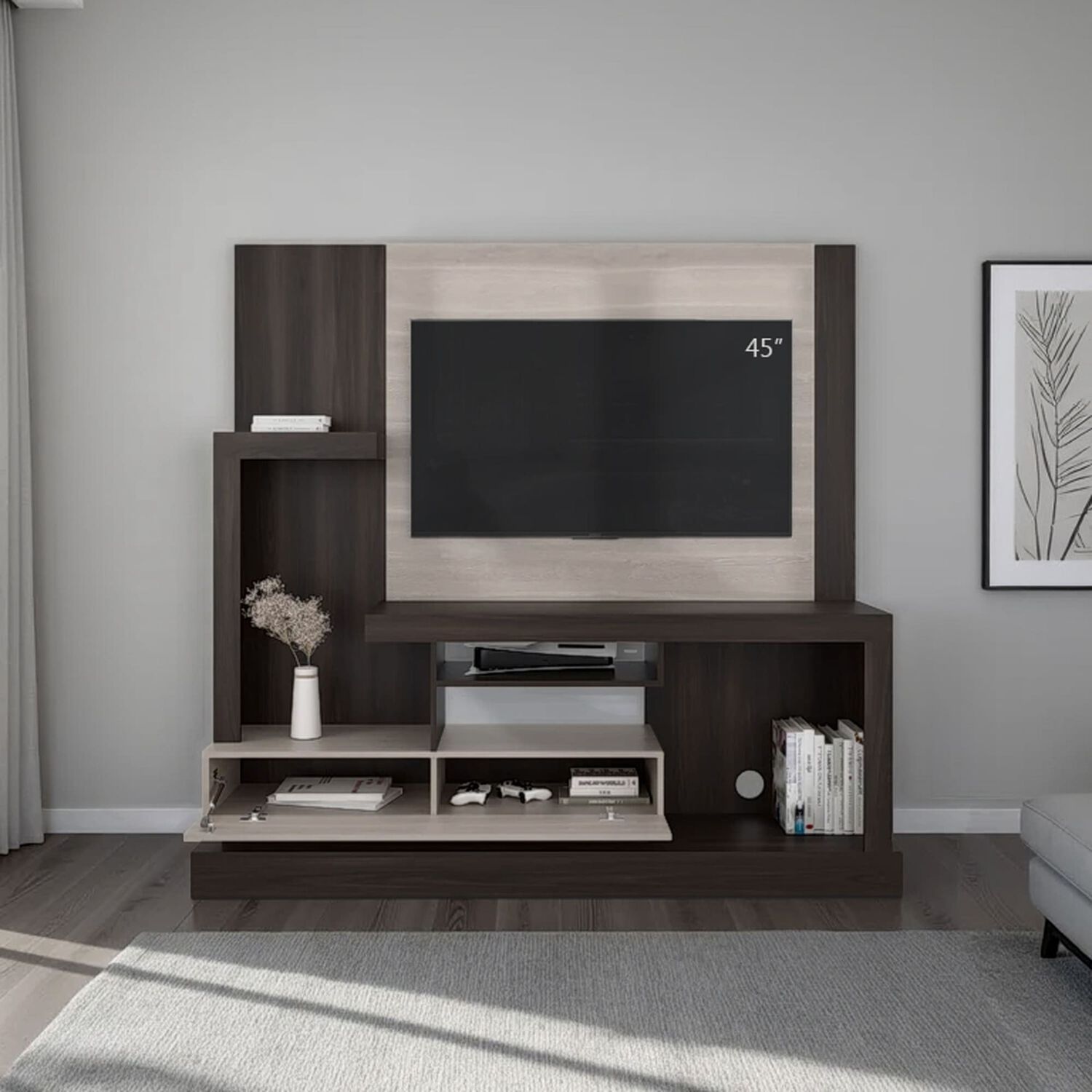 Estante Tv 55" 1 Puerta 180x172,2x41,5 Cm image number 5.0