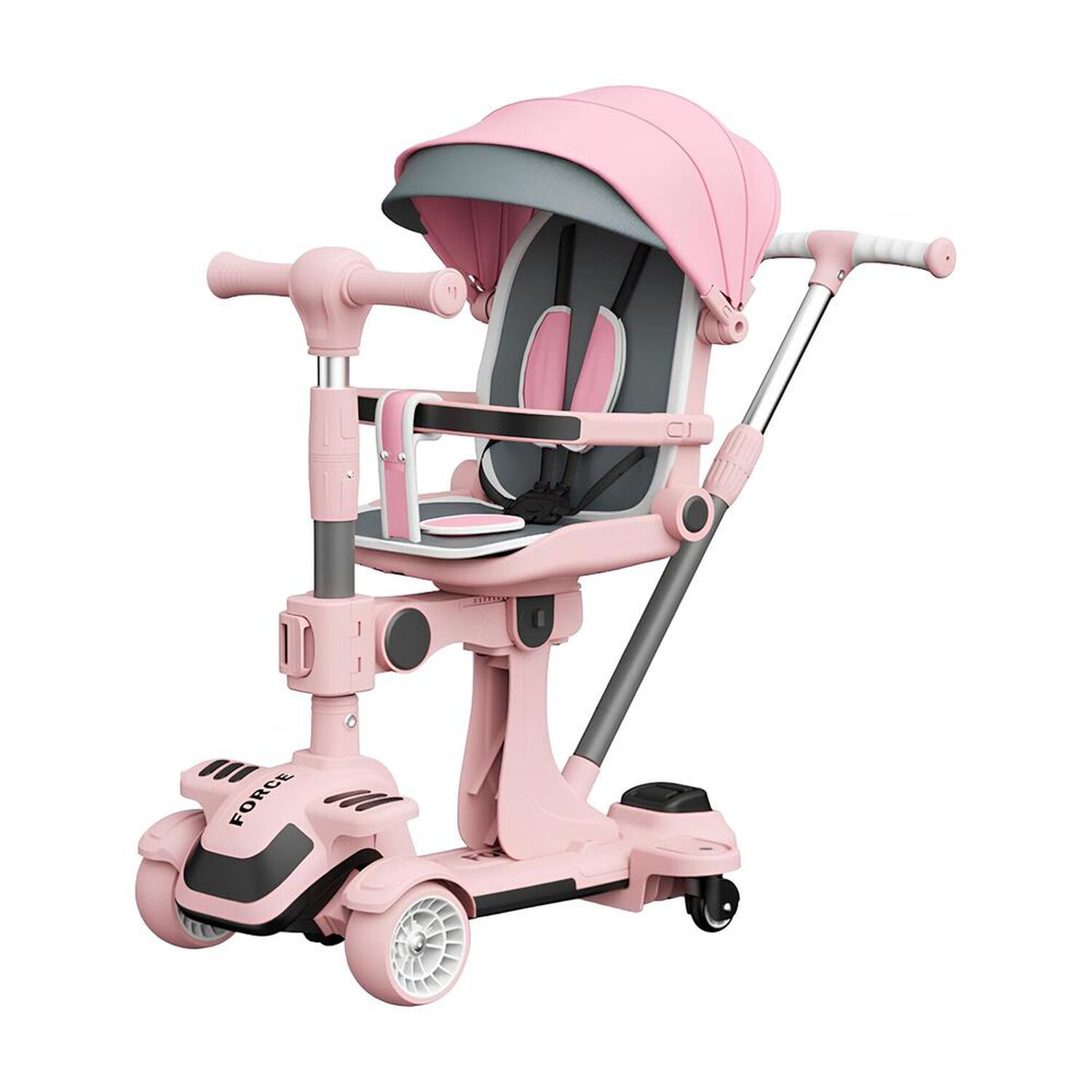 Triciclo Scooter 2 En 1 Lubabycas Rosado Lubabycas image number 0.0
