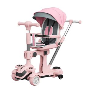 Triciclo Scooter Infantil 2 En 1 Expedicion Rosado Lubabycas
