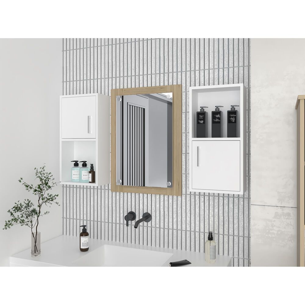 Mueble Organizador Baño Con 1 Puerta X2 Unidades Fm-001b - Blanco image number 4.0