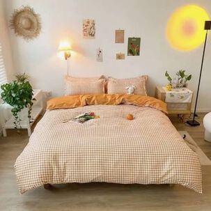 Juego Funda De Plum&oacute;n + Sabana 200 Hilos King