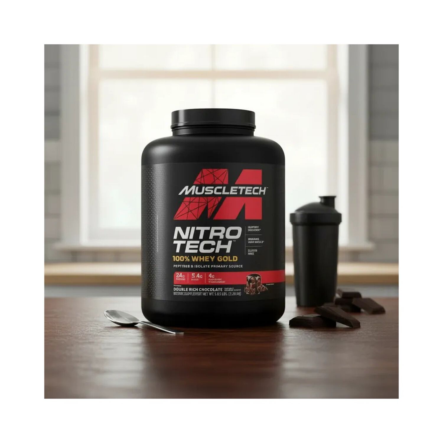Nitro Tech 100% Whey Gold 5 Lbs - Doble Chocolate image number 2.0