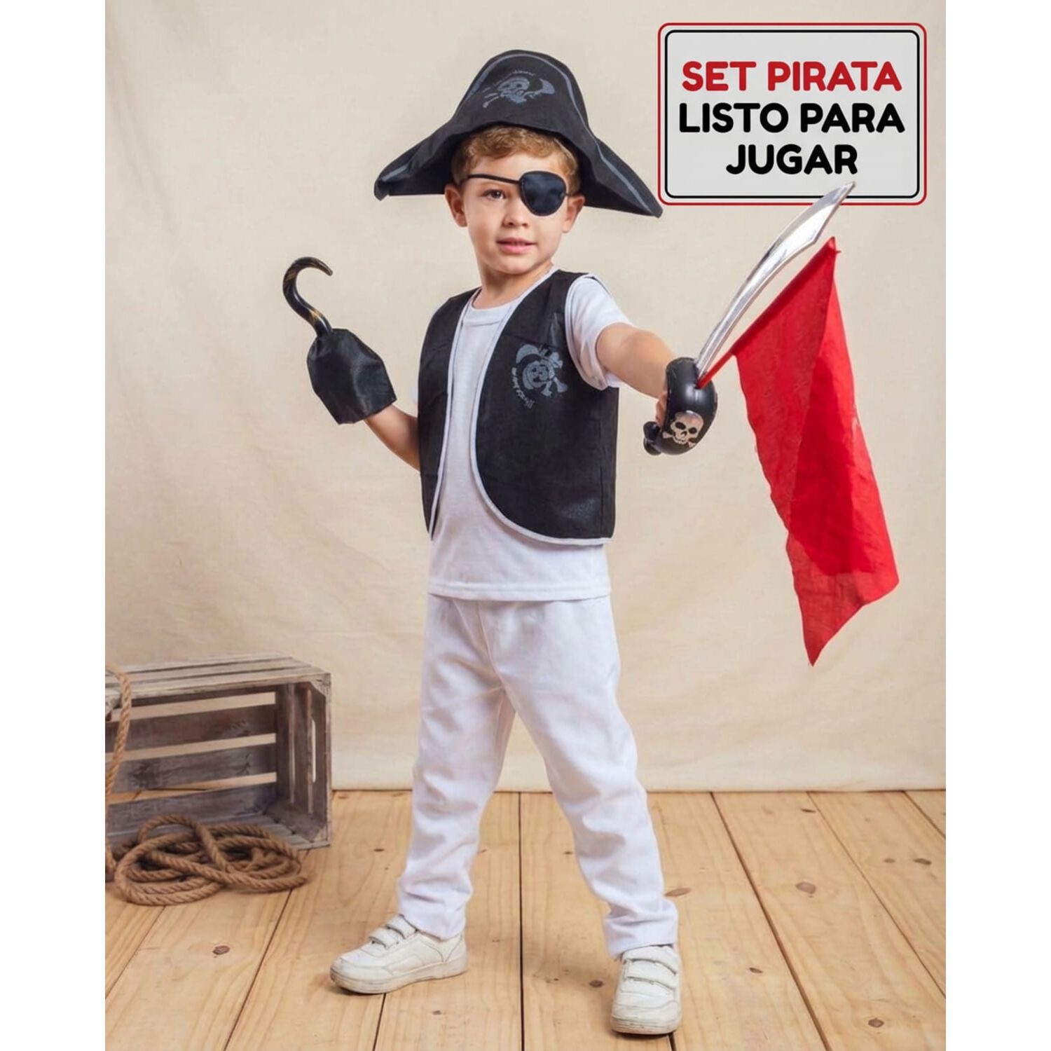 Disfraz Cosplay Pirata Corsario Piratas Infantiles Todos Ni&ntilde;o image number 61.0