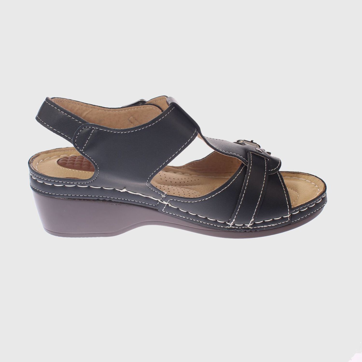 Sandalia Confort Negro Modelo Italiano Art. 5ask73329black image number 3.0