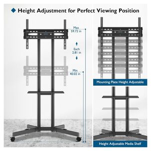 Soporte Tv Pedestal Con Ruedas 32-65 Pulgadas