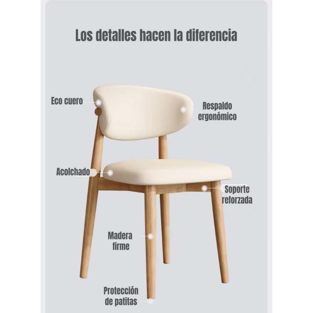 Pack 4 Sillas De Comedor Madera Caf&eacute; Ankara image number 4.0