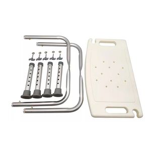 Silla Piso De Ducha Para Ba&ntilde;o Sin Respaldo Adulto Mayor Altura Regulable Aluminio Antideslizante 201a