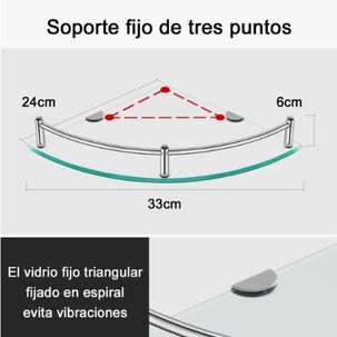 Repisas Esquineras De Vidrio