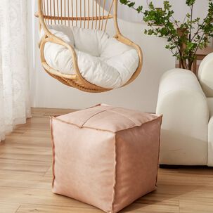 Pouf De Ecocuero Cuadrado 45x45cm