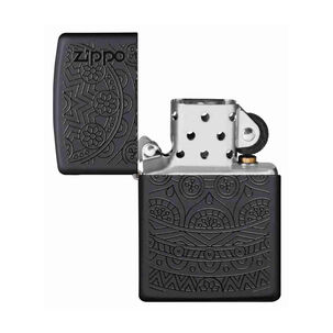 Encendedor Zippo Tone On Tone Design Negro Zp29989