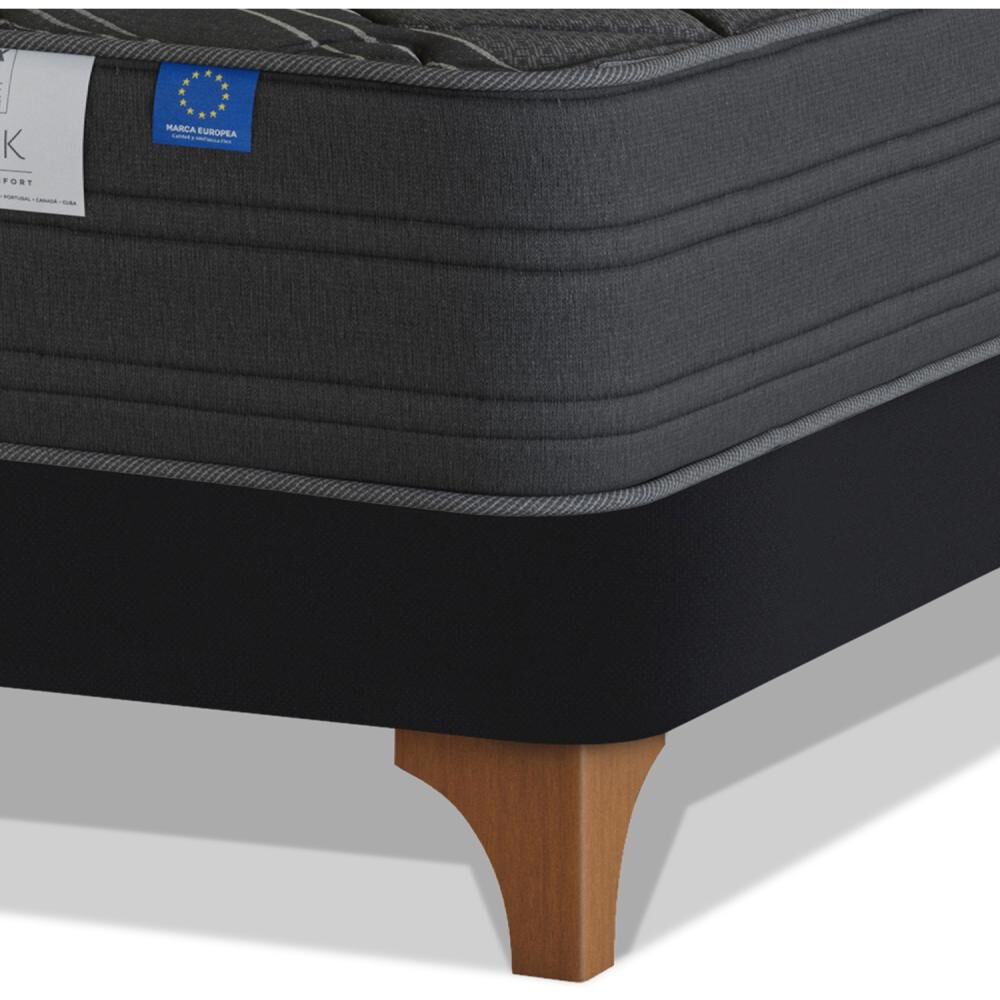 Cama Europea Flex Black / 1.5 Plazas / Base Normal + Set De Maderas image number 2.0