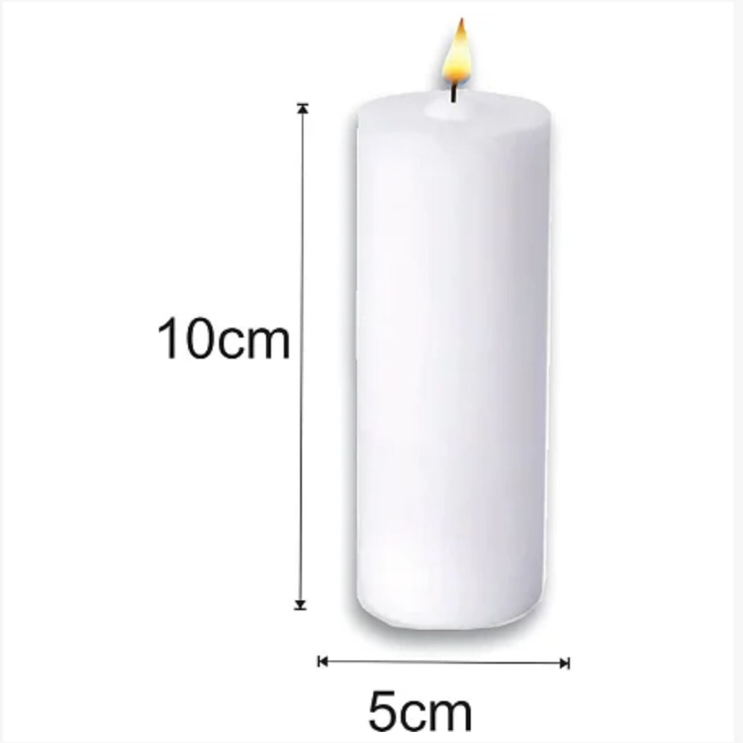Pack Velas Blancos 10 X 5 Cm image number 3.0