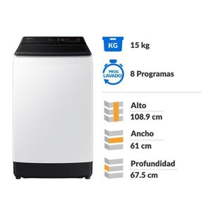Lavadora Samsung WA15CG5441BWZS / 15 Kg