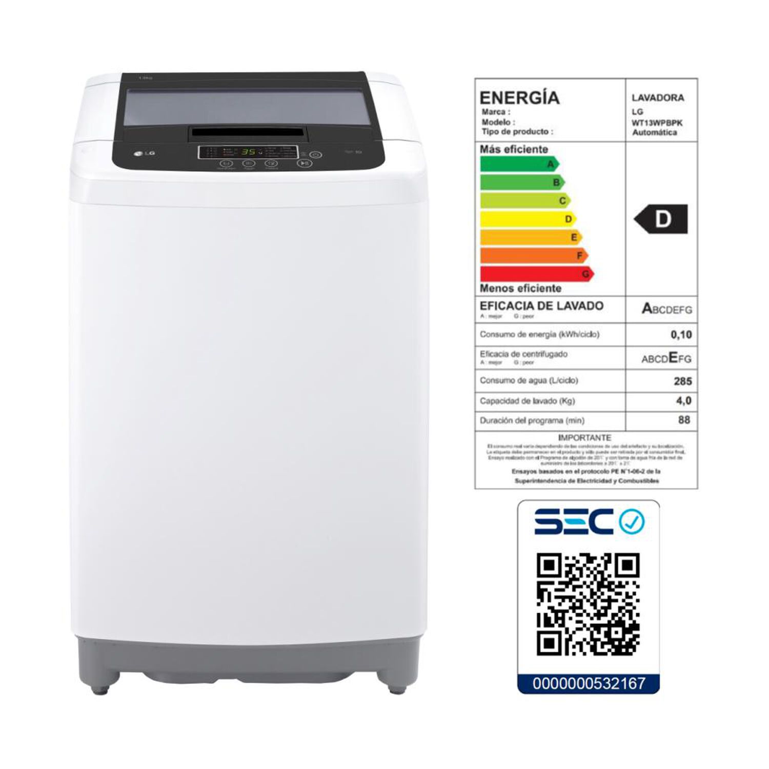 Lavadora LG WT13WPBPK.DBWPECL / 13 Kg image number 6.0
