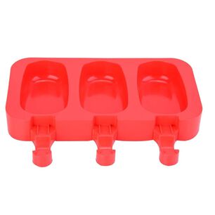 Molde 3 Silicona Helados Con Tapa Paleta De Helado