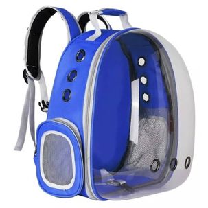 Mochila Bolso Transparente Mascota Perro Y Gato - Goodguau Color Azul