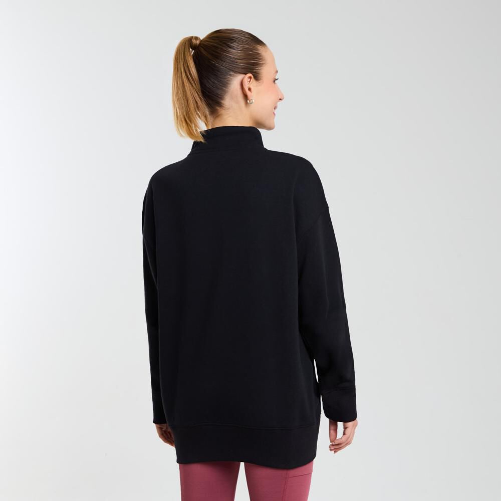 Polerón Deportivo Cuello Alto Medio Cierre Mujer Wetland image number 3.0