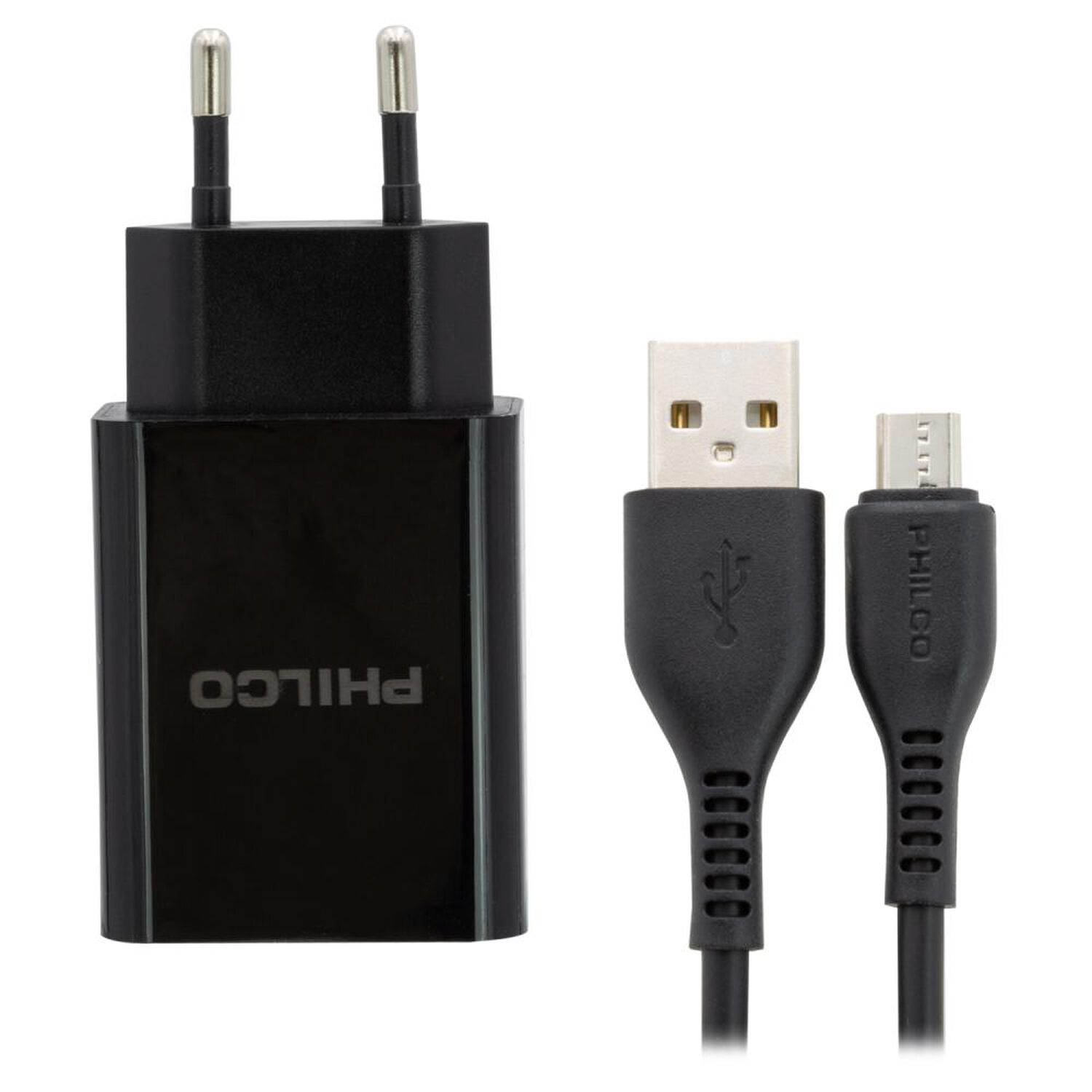 Cargador De Pared Philco 2.1 A Doble Usb C/cable Micro R2107 image number 0.0