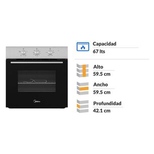 Horno Empotrado Midea Mbog1tam-40ecbs / 67 Litros