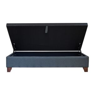 Base De Cama Ba&uacute;l 1.5 Plaza Largo 190 Cm Con Patas De Madera 11 Cm